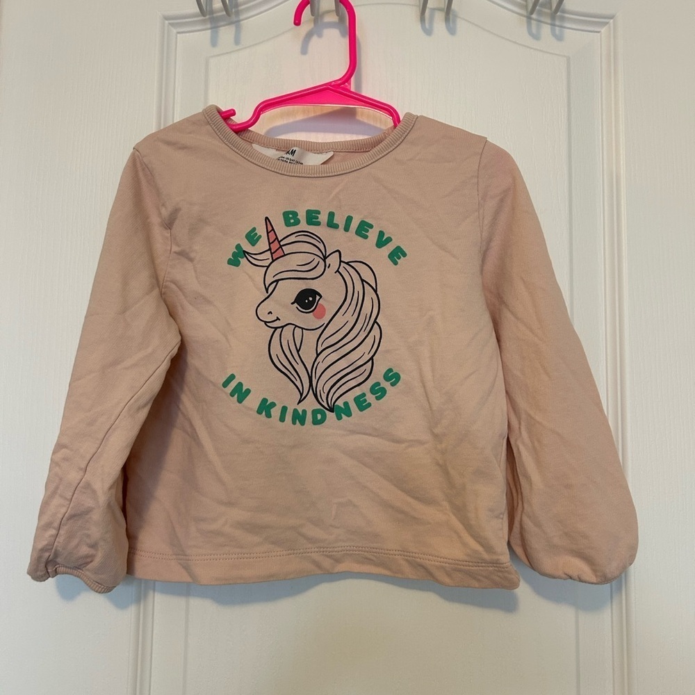 H&M Unicorn Long Sleeve Top